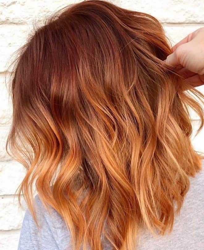 Ginger Peach Hair, Peach Hair Color, Peach Hair Colors, Rambut Brunette, Ginger Peach, Peach Hair, Ginger Hair Color, Strawberry Blonde Hair, Penteado Cabelo Curto