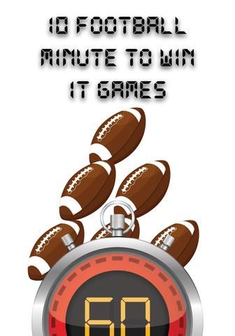 an alarm clock with footballs on it and the words 50 football minute to win it all