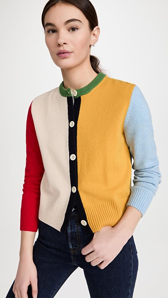 Alex Mill Francis Cardigan | SHOPBOP Super Cropped Top, Alex Mill, Color Block Cardigan, Fair Isle Sweater, Pattern Sweater, China Fashion, Sweater Accessories, Cardigan Sweater, Knit Cardigan