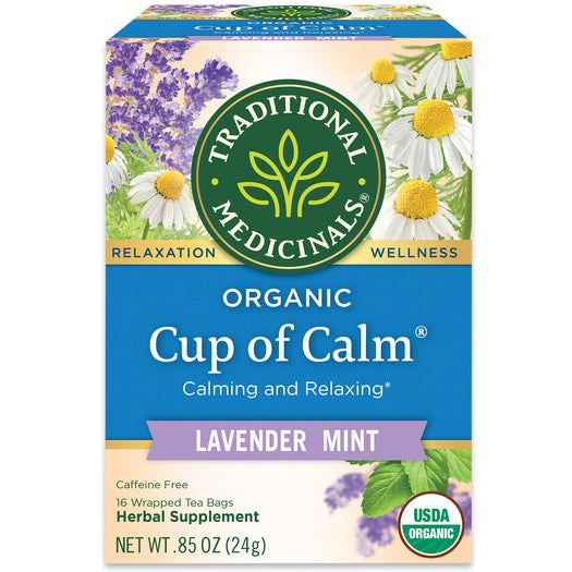 traditional medicines organic smooth move tea, caffeine and lavender - 12 ct