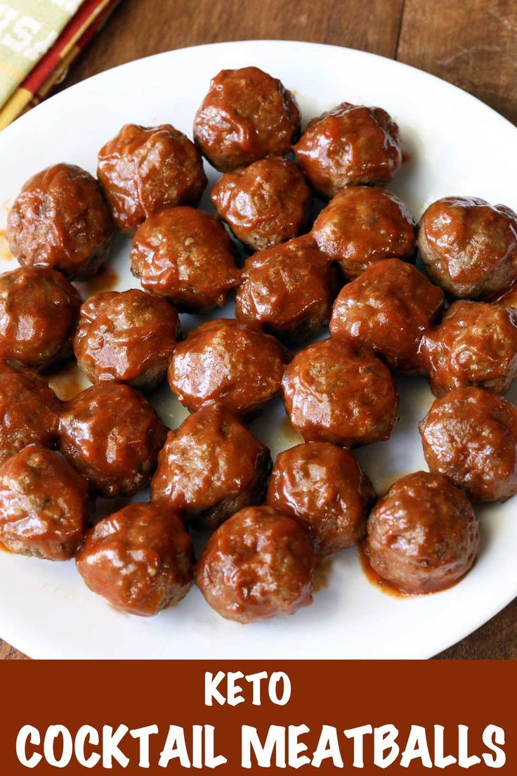 Cocktail meatballs served on a white plate. Keto Cocktail Meatballs, Low Carb Cocktail Meatballs, Keto Horderves Appetizers, Keto Meatball Sauce Recipes, Keto Meatball Appetizers, Keto Meatball Sauce, Keto Friendly Appetizers For Party, Keto Meatballs Crockpot, Cocktail Meatballs Appetizers