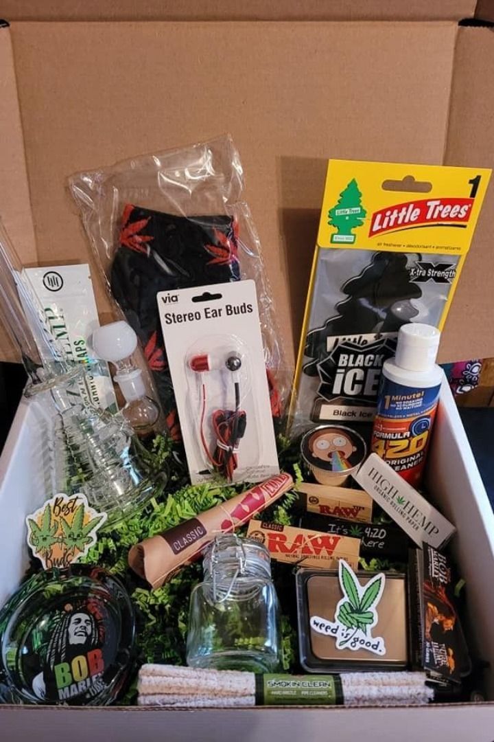 a box filled with lots of different types of items and things to put in it