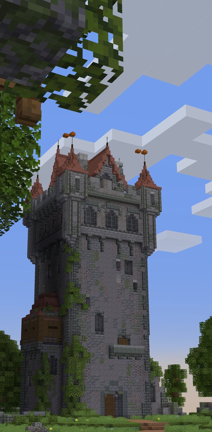 an image of a castle in minecraft