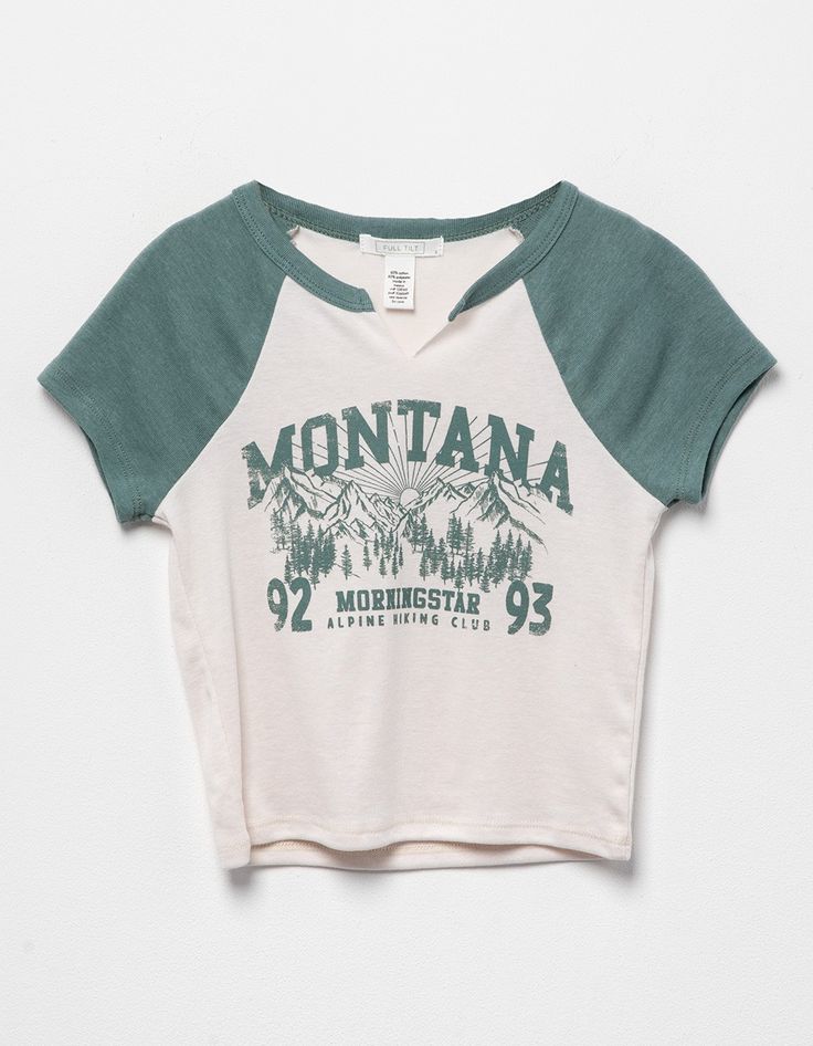 FULL TILT Montana Notch Girls Raglan Tee Dry Goods Clothing, Summer School Outfits, Clothes For Girls, Paris Outfits, Lazy Outfits, Cute Preppy Outfits, Cute Clothes, Full Tilt, Popular Outfits