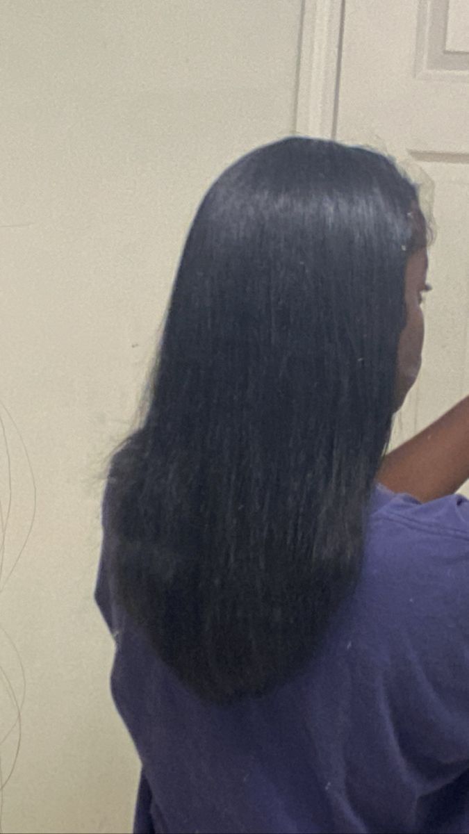 Straighten Hair Black Women, Flat Ironed 4c Hair, Straight 4c Hair, Flat Ironed Hair Black Hairstyles, Heatless Hairstyles For Long Hair, Hair Growth Black Women, Natural Silk Press, Flat Ironed Hair, Iron Hairstyles