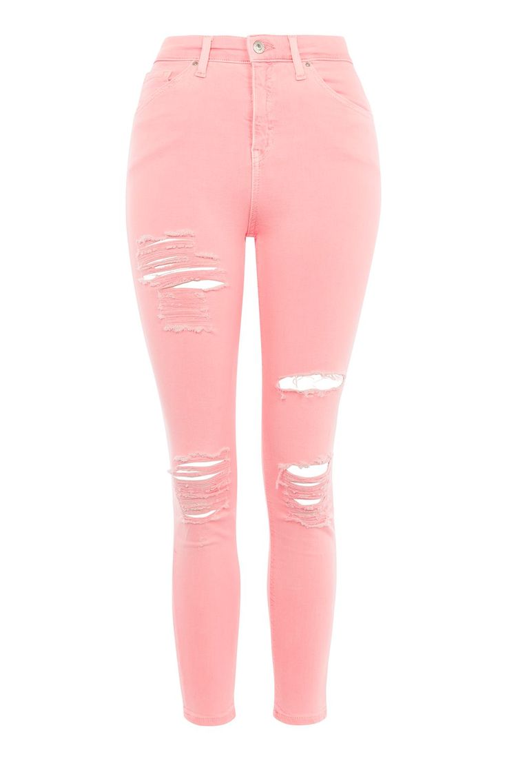 Pink Ripped Jeans, Cute Ripped Jeans, Jeans Rosa, High Waisted Ripped Jeans, High Waisted Distressed Jeans, Jeans Petite, Jeans Destroyed, Young Women Fashion, Moda Jeans