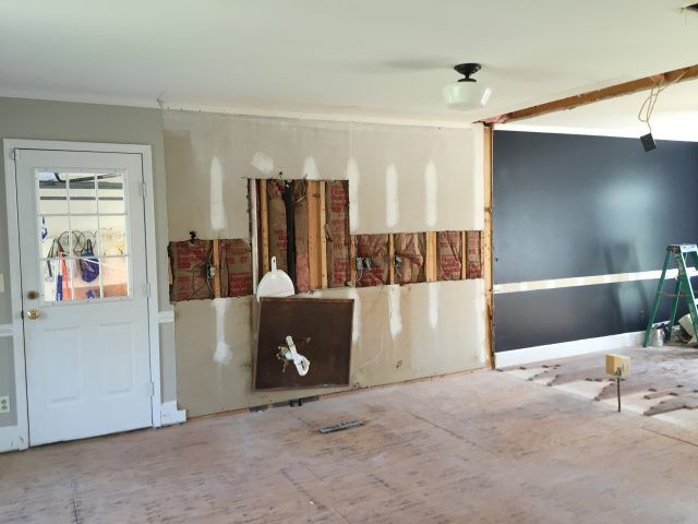 the room is being remodeled and ready to be used as a living area for painting