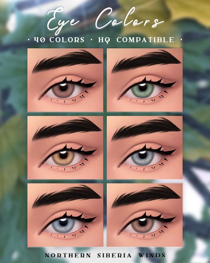 an image of eyes with different colors and hair on the bottom half of each eye