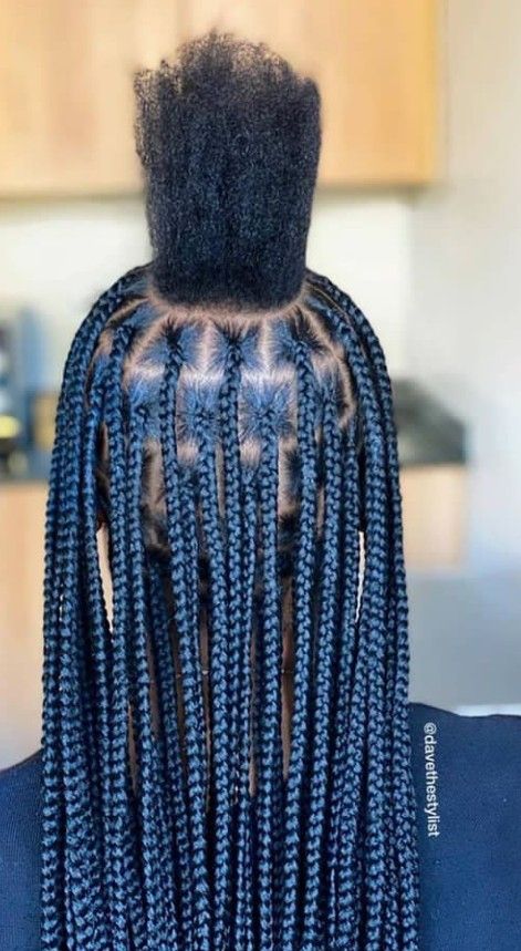 Parting Hair, Medium Box Braids, Big Box Braids, Big Box Braids Hairstyles, African Hair Braiding Styles, Box Braids Hairstyles For Black Women, Diy Braids, Braids Hairstyles Pictures, Braided Cornrow Hairstyles