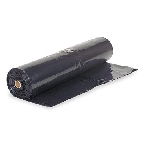 a roll of black plastic tarp on top of a white background