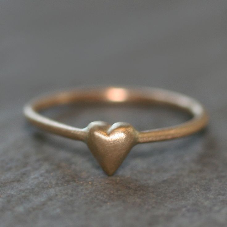 "Please read my shop announcement for delivery time. If you need it by a specific date, please contact me first. Thank you! Gift packaging as well as a gift note is available at checkout. If you want to include a note, add your message in the note box during checkout. Tiny puffy 3-D heart ring in 14k gold. Heart is approx. 3/16\" long. Also available in sterling silver, 14k gold, and sterling with gold heart. If you have any requests or questions, please contact us and we will get back to you pr Michelle Chang, Crystal Horn, Necklaces Ideas, Horn Pendant Necklace, Simple Hoop Earrings, Gold Chains For Men, Heart Shaped Rings, Note Box, Puffy Heart