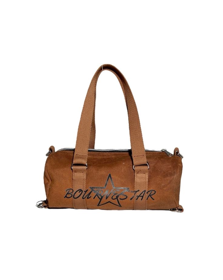 Stand out from the crowd with our Bournestar™ Duffle Bag. Made from 2 layers of heavyweight denim, making it soft to the touch and durable. With a spacious interior and 2 side pockets this bag fits all the essentials - perfect for day to day life. Wear with a pair of our sweats or any outfit of your choice. Trendy Brown Canvas Satchel, Casual Brown Satchel For On-the-go, Trendy Brown Canvas Bag With Zipper Closure, Trendy Brown Canvas Bag With Zipper, Trendy Large Capacity Brown Travel Bag, Casual Brown Canvas Bag With Zipper Closure, Trendy Brown Canvas Bag For Everyday Use, Trendy Brown Canvas Bag, Trendy Gym Bag With Zipper Closure For Everyday