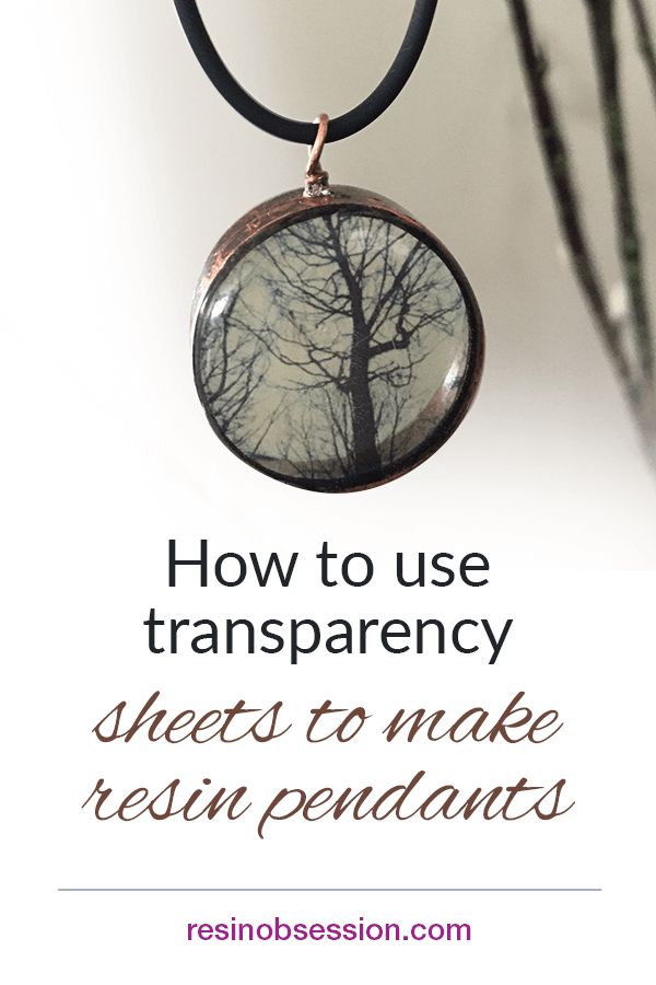 a tree is shown with the words how to use transparancy sheets to make resin pendants