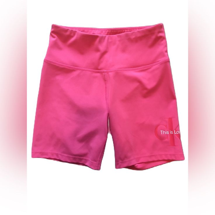 Calvin Klein Jeans Bike Shorts Inside Hidden Pocket Size: Small Color: Pink Material: 77% Polyester 23% Spandex Nwot Bin 11 High Stretch Pink Biker Shorts, Pink Compression High-waisted Biker Shorts, Compressive Pink Biker Shorts For Summer, Pink Compression Biker Shorts, Casual High Stretch Pink Biker Shorts, Pink Compression Athletic Shorts, Mid-thigh Length, Pink Compression Athletic Shorts Mid-thigh Length, Pink Compressive Sporty Shorts, High Waist Pink Athletic Shorts