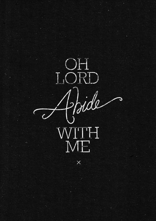 an old black book with the words, oh lord abide with me on it