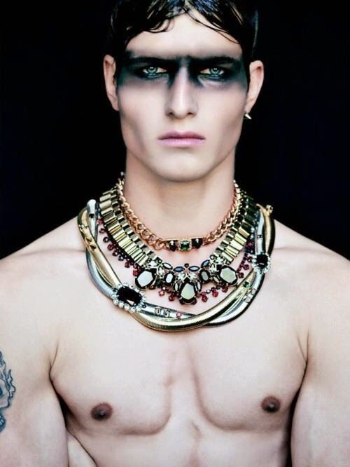 Black eye band Glam Rock Makeup Men, Fluidity Fashion, Punk Makeup Men, Mens Makeup, Men's Makeup, John Todd, Men Makeup, Futuristic Makeup, Egyptian Makeup