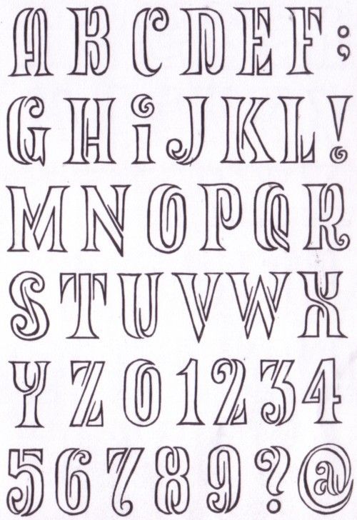 the upper and lower case of an old english alphabet, with numbers in black ink