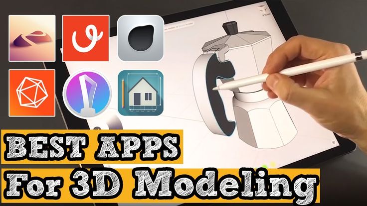 someone is drawing on an ipad with the words best apps for 3d modeling in front of them