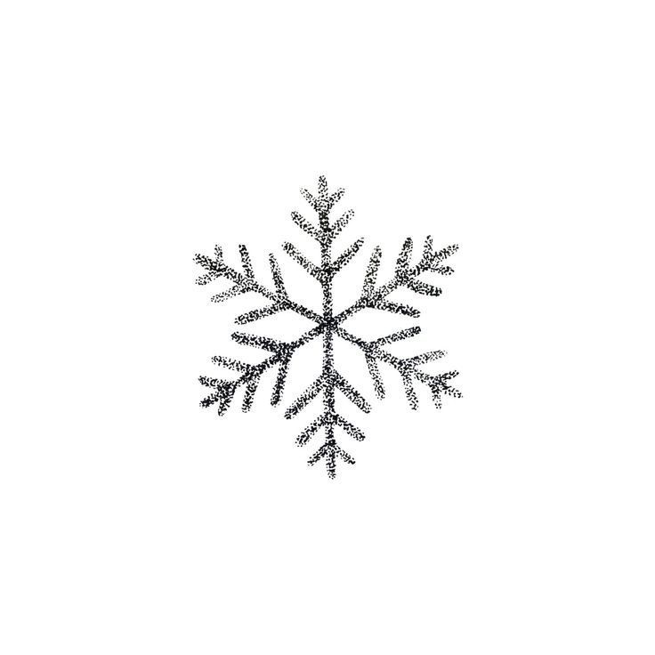 a snowflake is shown in black and white on a white background, it looks like an ornament