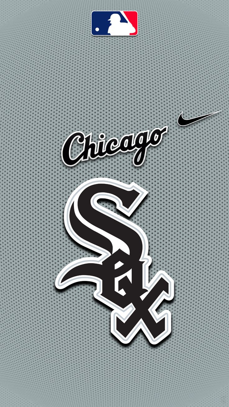 the chicago white sox logo on a gray background