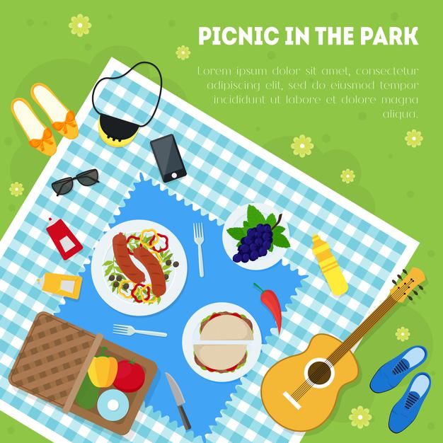 picnic in the park royalty photo