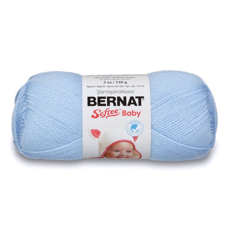 bernat softe baby yarn in light blue