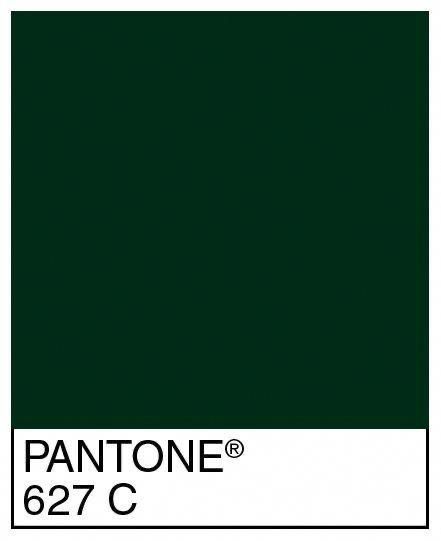 the pantone color is dark green