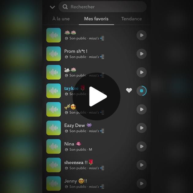 an image of a video player on the app for someone's music playlist