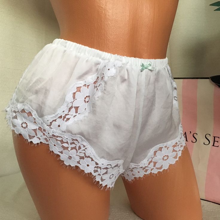 Nwt "I Do " White Cotton Short Bloomers, White Sleepwear With Built-in Shorts, White Fitted Brief Shorts, Fitted White Brief Shorts, Summer White Sleepwear With Built-in Shorts, White Short Bloomers For Spring, Vintage White Bottoms For Loungewear, White Cotton Brief Bottoms, Vintage White Bottoms For Summer