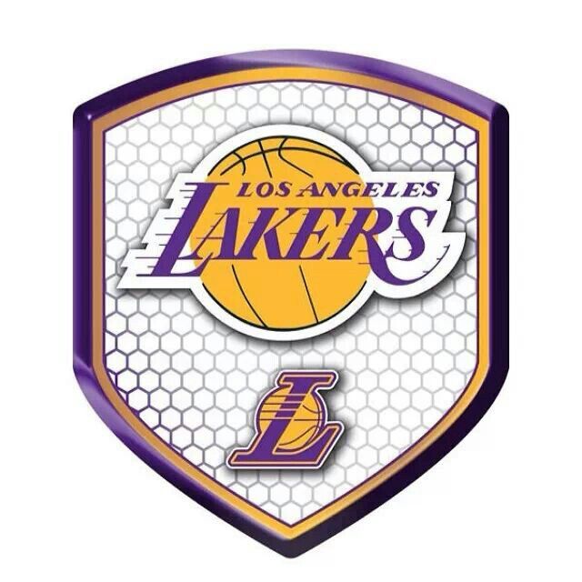 the los angeles lakers logo on a shield