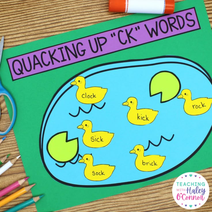 Digraph Crafts | Teaching With Haley O'Connor Ck Activities For Kindergarten, Ck Digraph Activities, Th Digraph Craft, Ck Activities, Ck Rule, Ck Digraph, Teaching Digraphs, Digraphs Activities, First Grade Phonics