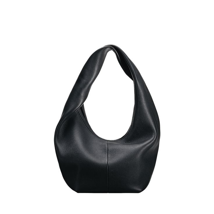 Maeden "Yela" shoulder bag in calf leather  Shoulder strap, 9.8" drop Zip top closure Approx. 16.9"H x 11.4"W x 7.1"D Item Weight (Lbs.): 1.5 Lining: Cotton Made in Italy Sleek Shoulder Bag With Top Carry Handle, Elegant Black Bucket Bag With Smooth Grain, Sleek Calf Leather Shoulder Bag For Everyday Use, Sleek Top Handle Shoulder Bag With Smooth Grain, Sleek Shoulder Bag With Top Handle And Smooth Grain, Leather Lined Baguette Shoulder Bag, Elegant Smooth Grain Hobo Bag For Formal Occasions, Sleek Leather Satchel Shoulder Bag, Sleek Hobo Shoulder Bag For Formal Occasions