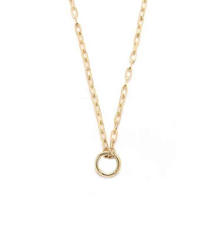 18K Yellow Gold Refined Open Clip Chain – FoundRae Yellow Gold Medallion Charm Necklace On Cable Chain, Layered Bangles, Heart Gemstone, Layered Bracelets, Jewelry Brand, Enamel Jewelry, Heart Bracelet, Jewelry Lover, Layered Necklaces