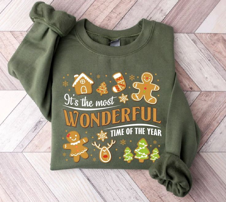 Embrace the festive spirit with our "It's The Most Wonderful Time Of The Year Sweatshirt" and the cozy "The Most Wonderful Time Sweater." Pair it with the delightful "Christmas Gingerbread Sweatshirt" or the playful "Xmas Gingerbread Tee" for a merry look that captures the joy of the season! 🎄✨ 🎉 Unwrap the joy of the season with our charming "It's The Most Wonderful Time Of The Year Sweatshirt"! This cozy delight envelops you in warmth and cheer, making every chilly evening feel like a festiv Nicu Christmas, Morning Outfit, Nurse Crewneck, Christmas Gifts For Nurses, It Shirt, Outfit Christmas, Doctor Gift, Nurse Christmas, Nicu Nurse