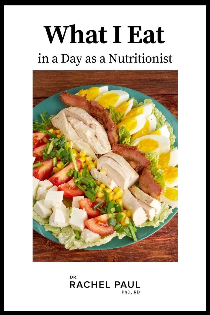 the cover of what i eat in a day as a nutritionist by rachel paul