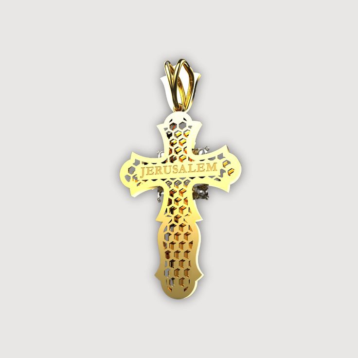 Showcase your faith in style with Goldzenn’s 14K Yellow Gold Fancy Diamond Jesus Cross Pendant, a piece that blends religious symbolism with refined luxury. Crafted from premium 14K yellow gold, this stunning cross pendant features intricately set diamonds that highlight its sophisticated design. Each diamond is hand-selected for its brilliance and clarity, making this pendant a true reflection of craftsmanship and devotion. Designed for those who appreciate fine details, the 14K yellow gold pro Gold Diamond Crucifix Jewelry, Gold Crucifix Jewelry With Diamond Accents, 14k Gold Cross Pendant Spiritual Jewelry, Spiritual 14k Gold Cross Pendant, Yellow Gold Cross Wedding Jewelry And Charms, Traditional Gold Crucifix Jewelry, Yellow Gold Cross Pendant Stamped 14k, Yellow Gold Cross Pendant For Anniversary, 14k Gold Cross Charms For Anniversary