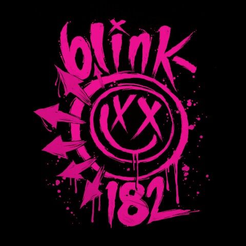 pink ink on black background with the word punk and arrows painted in bright magenta colors