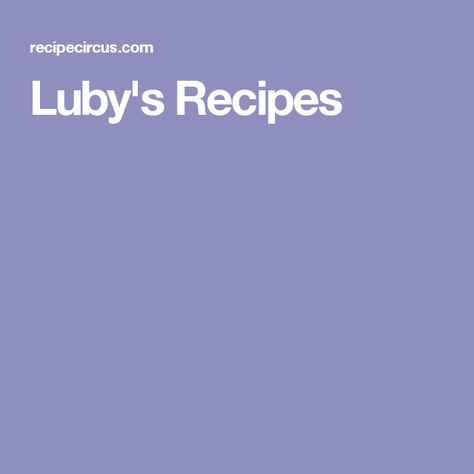 the words lubby's recipes written in white on a purple background with an image of