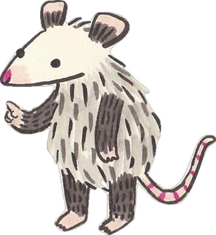 a drawing of a small rat standing on its hind legs