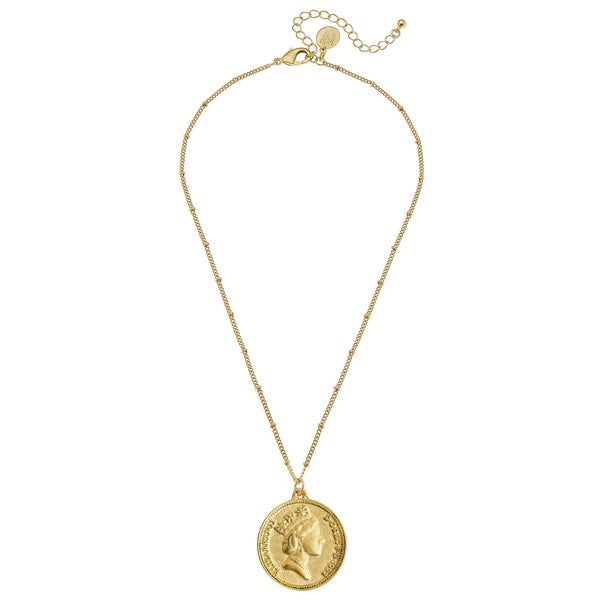 Queen Elizabeth Coin Dainty Necklace - Susan Shaw Diamond Diadem, Queen Elizabeth Ii Coin, Faith Necklace, Gold Coin Necklace, Latin Words, Save The Queen, 24kt Gold, Coin Necklace, Queen Elizabeth Ii