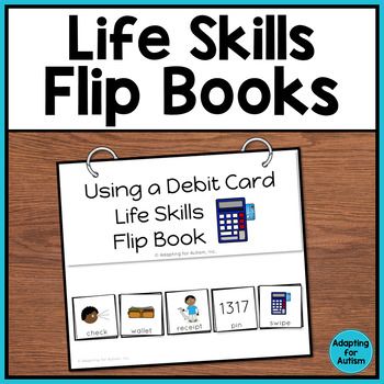 a flip book with the title life skills flip books