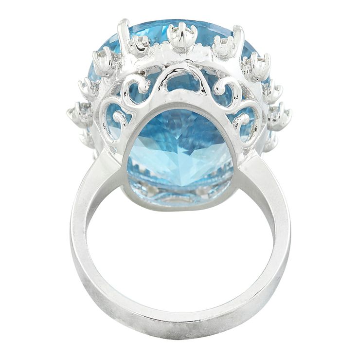 Stamped: 14K Total Ring Weight: 7.2 Grams Topaz Weight 33.57 Carat (22.75x18.00 Millimeters)Diamond Weight: 0.55 carat (F-G Color, VS2-SI1 Clarity )Face Measures: 27.90x21.50 Millimeter SKU: [600818] Topaz And Diamond Ring, 14k White Gold Diamond Ring, Gold Diamond Ring, White Gold Diamond Rings, Lovely Ring, Engagement Anniversary, White Gold Diamonds, Anniversary Rings, Wedding Rings Engagement