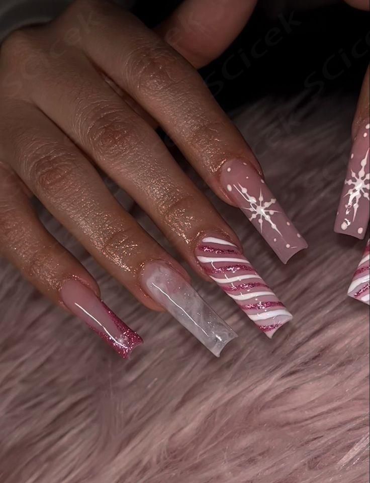 #christmasnails #christmas #xmas #xmasnails #nails #nailart #naildesign #nailideas #nailartideas Cute Christmas Acrylic Nails Coffin, Long Square Christmas Acrylic Nails, Medium Nails Christmas, Unique Acrylic Nails Christmas, Nail Ideas For Christmas 2023, Christmas Nails Latina, Christmas Nails 2023 Long, Natural Christmas Nail Designs, Medium Nails Acrylic Christmas