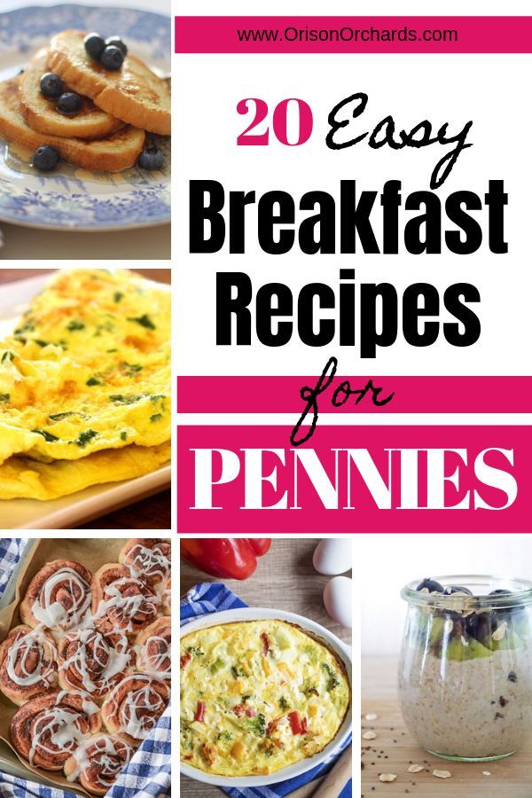 20 easy breakfast recipes for pennies