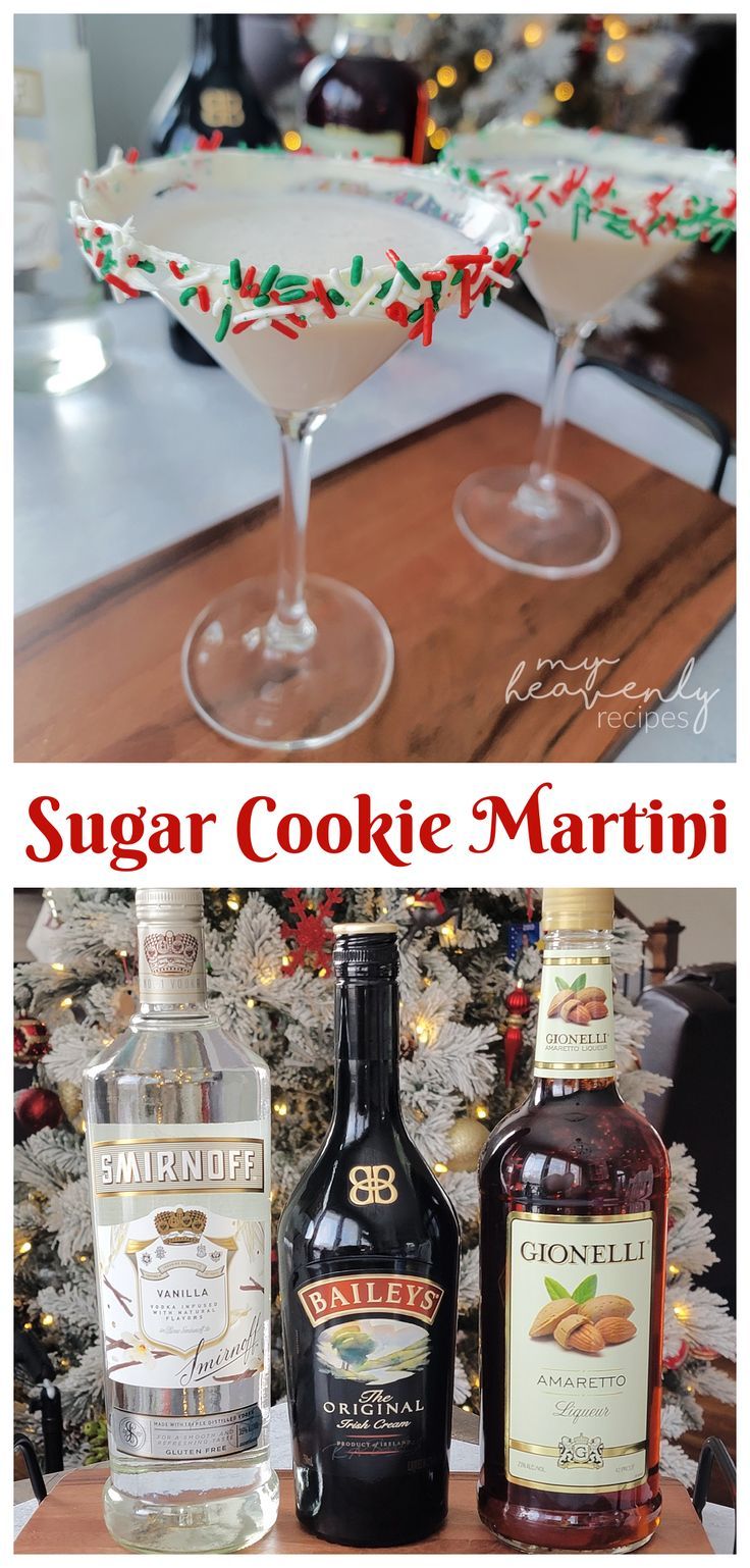 sugar cookie martini Sugar Cookie Cocktail, Sugar Cookie Martini Recipe, Easy Martini, Vanilla Vodka Drinks, Easy Christmas Cocktail, Sugar Cookie Martini, Christmas Martini Recipes, Chocolate Martinis, Mistletoe Martini