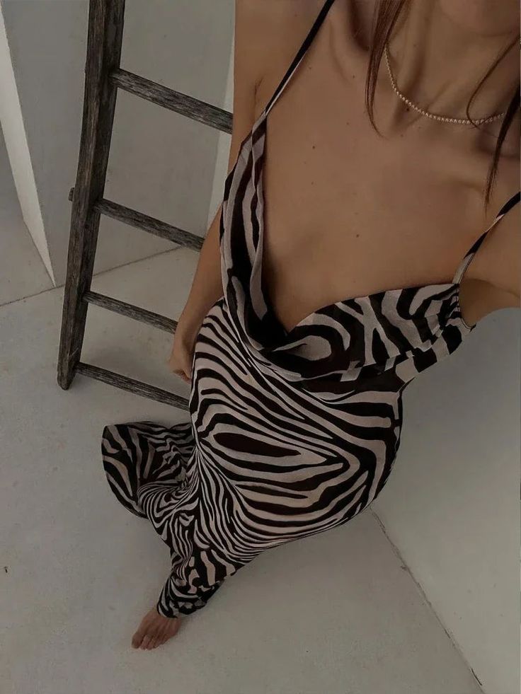 Lkblock Chiffon Zebra Print Beach Dress Women Sexy See Through Sim Long Party Dresses Summer Spaghetti Strap Backless Holiday Dress 2024 Zebra Print Maxi Dress, Strech Dresses, Printed Beach Dresses, Beach Dress Summer, Beach Party Dress, Beach Holiday Dresses, Summer Spaghetti, Chic Maxi Dresses, Pullover Pattern