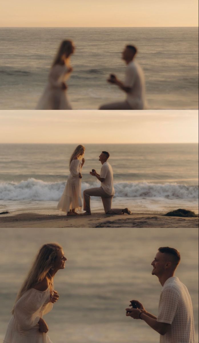 two people sitting on the beach talking to each other