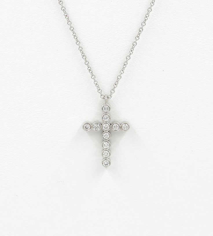 [This descriptions is for 1 necklace] ▷Diamond Cross Necklace (Small Version) ▷Diamond Color : G ▷Diamond Clarity : VS2 ▷Diamond Cut : Brilliant Round Cut ▷Diamond Total Carat Weight : 0.18Ct. 11 diamonds total ▷Chain & Pendant : 14K Solid Gold (18K available please contact me) Big version of this necklace: https://etsy.me/2GhgeyF ▷ Handmade in the United States ▷ Made to order ▷ Solid gold & Authentic Natural stones Necklaces: https://etsy.me/2Gy3A1x Bracelets: https://etsy.me/2pJv4rt M Diamond White Classic Cross Necklace, Classic Cross Necklace In Diamond White, Silver Cross Necklace With Brilliant Cut, Sterling Silver Cross Necklace With Brilliant Cut For Gift, Hallmarked Diamond Cross Necklace, White Gold Round Cross Necklace For Anniversary, White Gold Cross Necklaces For Jewelry Making, Fine Jewelry Anniversary Cross Pendant Necklace, Fine Jewelry Anniversary Necklace With Cross Pendant