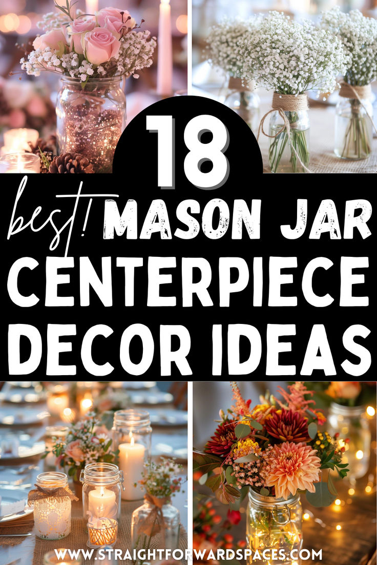 the best mason jar centerpiece decor ideas