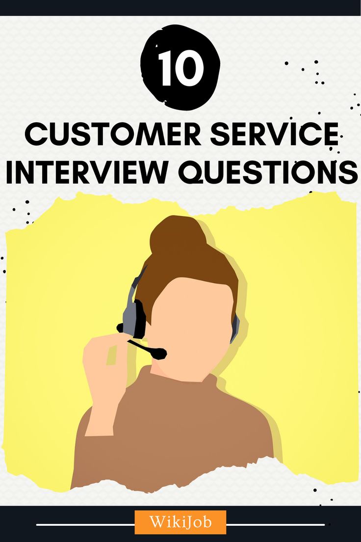 a woman talking on a phone with the words 10 customer service interview questions written below